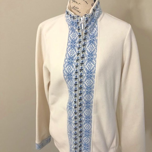 LL Bean Women’s Fleece Zip Up Fleece Jacket Size M Pre-Owned. - Picture 2 of 16